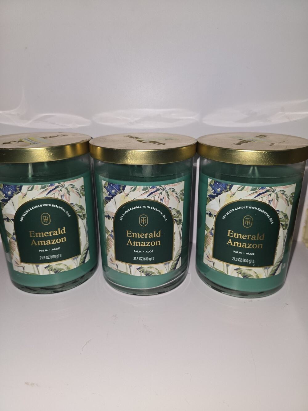 Threshold 2-Wick Limited Edition‎ Jar Candle Emerald Amazon 21.5oz 3-Pack